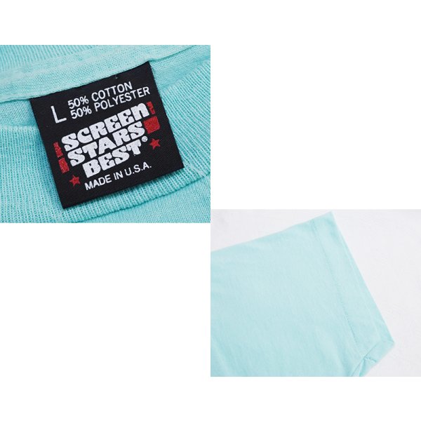 画像2: 【90's】【USA製】【ビンテージ】【Hanes】ヘインズ【バッハ】ROYAL FIREWORKS【水色】【Tシャツ】【サイズL】 