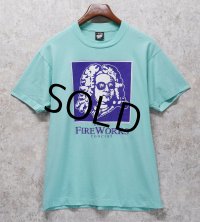 【90's】【USA製】【ビンテージ】【Hanes】ヘインズ【バッハ】ROYAL FIREWORKS【水色】【Tシャツ】【サイズL】 