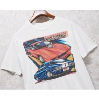 【90's~】【USA製】【ビンテージ】【Hanes】ヘインズ【CAMARO】カマロ【白】車 イラスト【Tシャツ】【サイズL】 