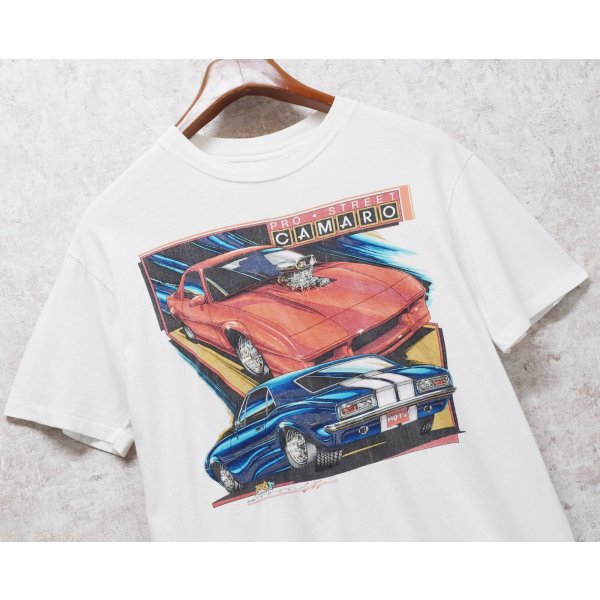 画像1: 【90's~】【USA製】【ビンテージ】【Hanes】ヘインズ【CAMARO】カマロ【白】車 イラスト【Tシャツ】【サイズL】 