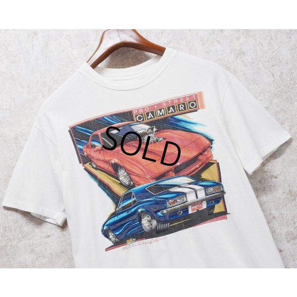 画像1: 【90's~】【USA製】【ビンテージ】【Hanes】ヘインズ【CAMARO】カマロ【白】車 イラスト【Tシャツ】【サイズL】 