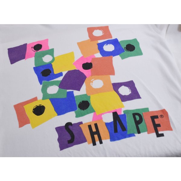 画像4: 【ビンテージ】USA製【SHAPE】【白】幾何学模様 カラフル【グラフィック】アート 【Ｔシャツ】【サイズM】 