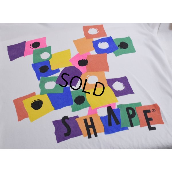 画像4: 【ビンテージ】USA製【SHAPE】【白】幾何学模様 カラフル【グラフィック】アート 【Ｔシャツ】【サイズM】 