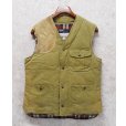 画像1: ビンテージ【Ralph Lauren】【ラルフローレン】カーキグリーン【ダウンベスト】【裏地赤チェック】ハンティングダウンベスト【サイズS】<br> (1)