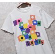 画像1: 【ビンテージ】USA製【SHAPE】【白】幾何学模様 カラフル【グラフィック】アート 【Ｔシャツ】【サイズM】<br> (1)