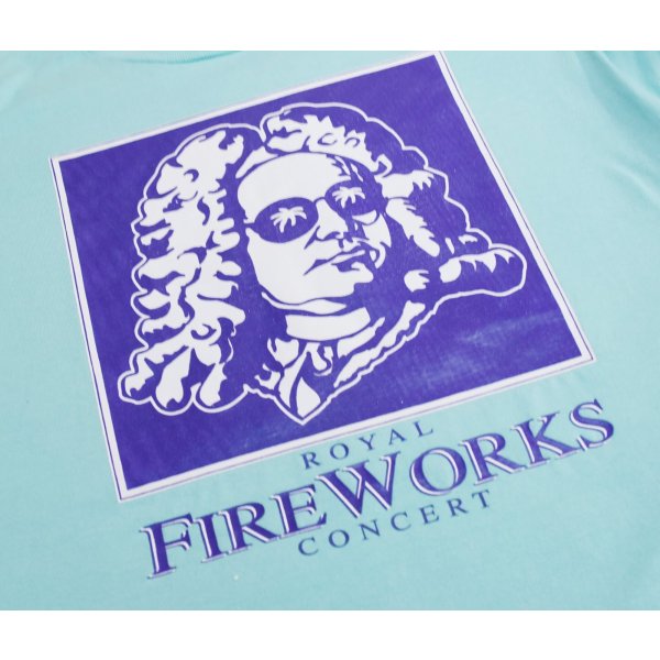 画像3: 【90's】【USA製】【ビンテージ】【Hanes】ヘインズ【バッハ】ROYAL FIREWORKS【水色】【Tシャツ】【サイズL】 