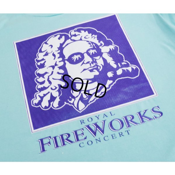 画像3: 【90's】【USA製】【ビンテージ】【Hanes】ヘインズ【バッハ】ROYAL FIREWORKS【水色】【Tシャツ】【サイズL】 