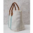 画像4: 【ビンテージ】L.L.bean【L.L.ビーン】【白×水色】【キャンバス】レザーハンドル【トートバッグ】ビーントート<br> (4)