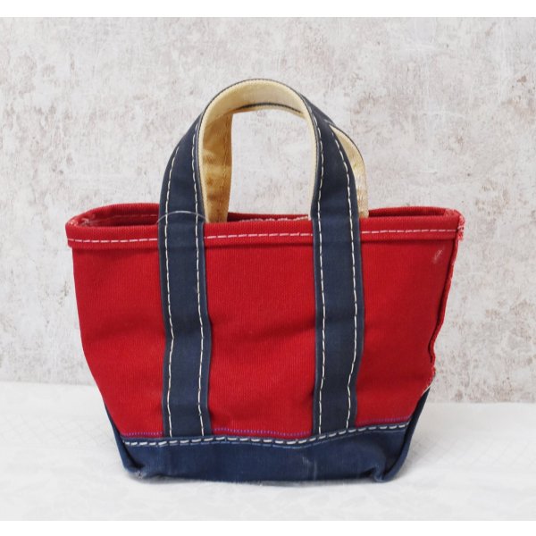 画像5: 80’s【ビンテージ】【L.L.bean】エルエルビーン【赤×紺】【キャンバス】【ミニミニトートバッグ】デラックストート【ビーントート】 