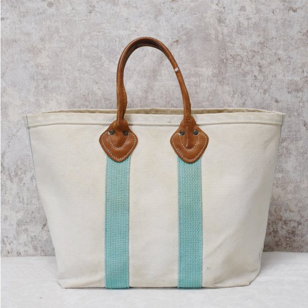 画像6: 【ビンテージ】L.L.bean【L.L.ビーン】【白×水色】【キャンバス】レザーハンドル【トートバッグ】ビーントート 
