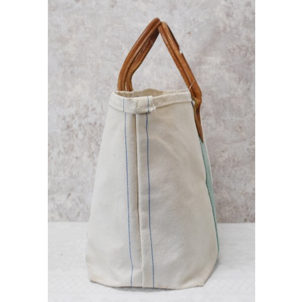 画像5: 【ビンテージ】L.L.bean【L.L.ビーン】【白×水色】【キャンバス】レザーハンドル【トートバッグ】ビーントート 