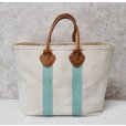 画像3: 【ビンテージ】L.L.bean【L.L.ビーン】【白×水色】【キャンバス】レザーハンドル【トートバッグ】ビーントート<br> (3)