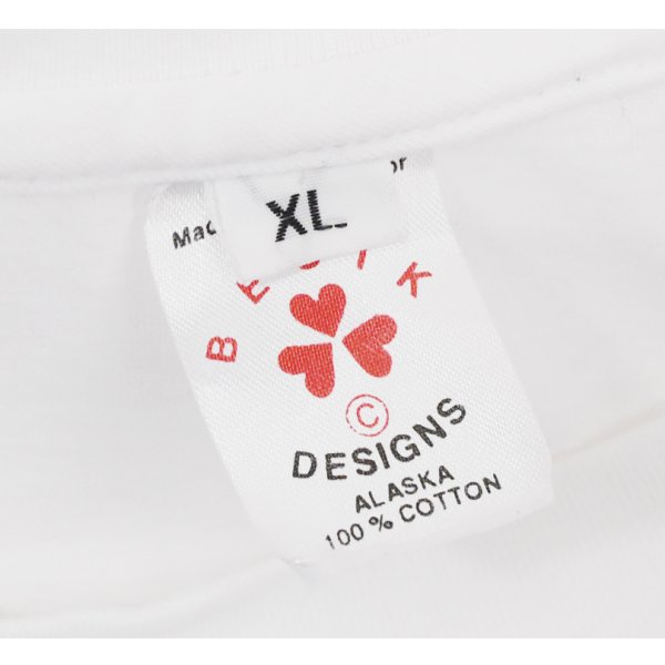 画像2: ビンテージ【BECIK】ヒラメ【白】【前後プリント付き】【Tシャツ】【サイズXL】 