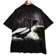 画像4: 【90's】【USA製】【ビンテージ】【Hanes】ヘインズ【オオカミ】プリント【黒ｘ白総柄】【Tシャツ】【サイズXL】<br> (4)