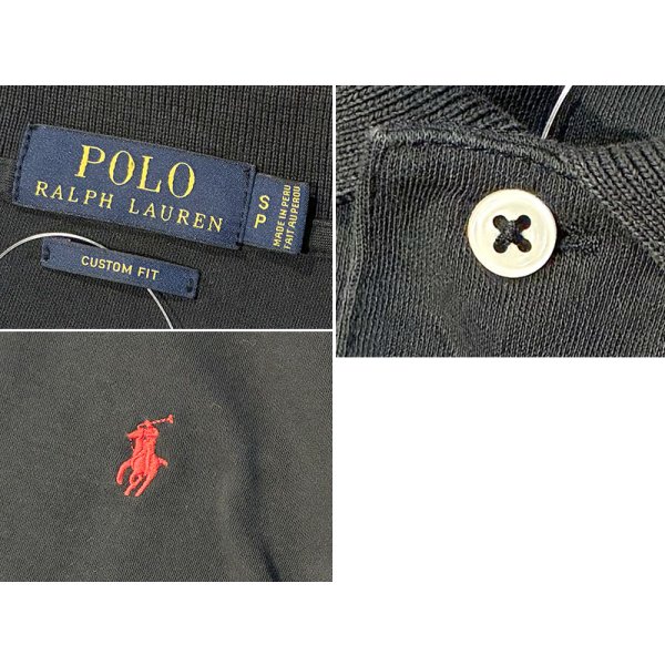 画像2: POLO ralph lauren【ラルフローレン】ビンテージ【CUSTOM FIT】【カスタムフィット】【黒】無地【ポロシャツ】【サイズS】 