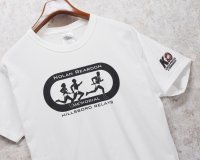 ビンテージ【port and company】ポート&カンパニー【白】【ヒルズボロ・リレー】【NOLAN REARDON MEMORIAL】ランナーイラスト【Tシャツ】【サイズM】 