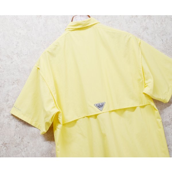 画像4: 【コロンビア】【Columbia】ビンテージ【PFG】黄色【ボタンダウン】フィッシング【半袖シャツ】【サイズM】 