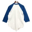 画像4: デッドストック【USA製】【ビンテージ】winterland【ウィンターランド】白ｘ青【Fender】ラグラン【七分丈Tシャツ】 サイズＬ<br> (4)