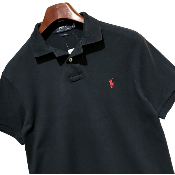 画像3: POLO ralph lauren【ラルフローレン】ビンテージ【CUSTOM FIT】【カスタムフィット】【黒】無地【ポロシャツ】【サイズS】 