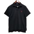 画像1: POLO ralph lauren【ラルフローレン】ビンテージ【CUSTOM FIT】【カスタムフィット】【黒】無地【ポロシャツ】【サイズS】<br> (1)