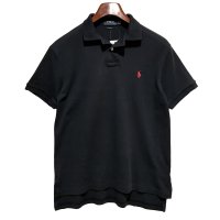 POLO ralph lauren【ラルフローレン】ビンテージ【CUSTOM FIT】【カスタムフィット】【黒】無地【ポロシャツ】【サイズS】 