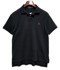 POLO ralph lauren【ラルフローレン】ビンテージ【CUSTOM FIT】【カスタムフィット】【黒】無地【ポロシャツ】【サイズS】 