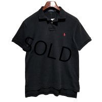 POLO ralph lauren【ラルフローレン】ビンテージ【CUSTOM FIT】【カスタムフィット】【黒】無地【ポロシャツ】【サイズS】 