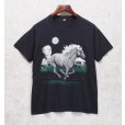 画像1: 90's【USA製】ビンテージ【SCREEN STARS】スクリーンスターズ【黒】【馬プリント】【Tシャツ】【サイズL】<br> (1)