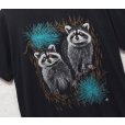 画像4: 【80's】【USA製】【ビンテージ】【JERZEES】ジャージーズ【アライグマ】プリント【黒】【Tシャツ】【サイズL】<br> (4)