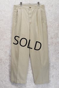 【USA製】【ビンテージ】【DOCKERS】ドッカーズ【ベージュ】【２タックコットンパンツ】【32ｘ34】 
