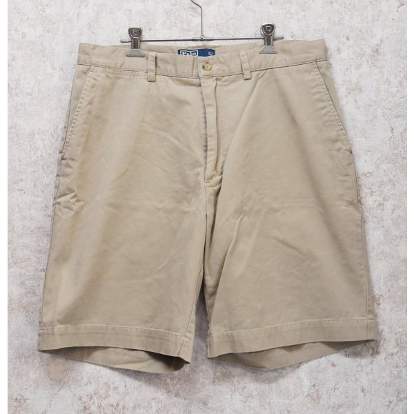 画像1: 90's~【ビンテージ】【POLO RALPH LAUREN】ラルフローレン【ベージュ】PROSPECT SHORT【ショートパンツ】【短パン】【コットンショーツ】【W３５】 