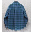 画像4: 90's【ビンテージ】【nautica】【ノーティカ】【緑ｘ紺】チェック ボタンダウンシャツ【サイズL程度】<br> (4)