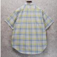 画像4: POLO ralph lauren【ラルフローレン】ビンテージ【CASSIC FIT】【クラシックフィット】【白ｘ青ｘ黄】チェック【半袖ＢＤシャツ】【サイズＬ】<br> (4)