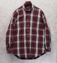 【ビンテージ】【ラルフローレン】【POLO ralph lauren】エンジｘ白 チェック柄【BLAIRE】ボタンダウンシャツ【サイズＬ】 