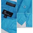画像2: 【ビンテージ】OMEGA fashion【水色】キューバシャツ 半袖開襟シャツ【サイズＭ】 <br> (2)