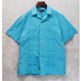 画像1: 【ビンテージ】OMEGA fashion【水色】キューバシャツ 半袖開襟シャツ【サイズＭ】 <br> (1)