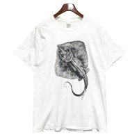 ビンテージ【GILDAN】【ギルダン】エイ【STINGRAY CITY】【白】【Tシャツ】【サイズL程度】 