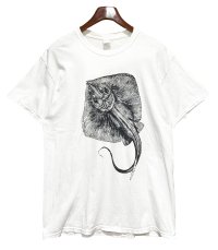 ビンテージ【GILDAN】【ギルダン】エイ【STINGRAY CITY】【白】【Tシャツ】【サイズL程度】 