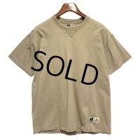 90’s【Russell】【ラッセル】プロコットン【ベージュ】無地 前V【Tシャツ】【サイズM】 