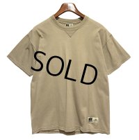 90’s【Russell】【ラッセル】プロコットン【ベージュ】無地 前V【Tシャツ】【サイズM】 