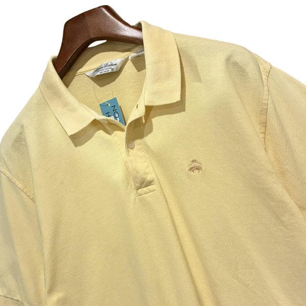 画像3: 【USA製】【ビンテージ】【ブルックスブラザーズ】Brooks Brothers【黄色】無地 コットン【半袖ポロシャツ】【サイズL】 