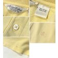 画像2: 【USA製】【ビンテージ】【ブルックスブラザーズ】Brooks Brothers【黄色】無地 コットン【半袖ポロシャツ】【サイズL】<br> (2)