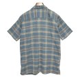 画像4: 【パタゴニア】【patagonia】【青ｘオレンジ】チェック【オーガニックコットン】【半袖シャツ】【サイズＬ】<br> (4)