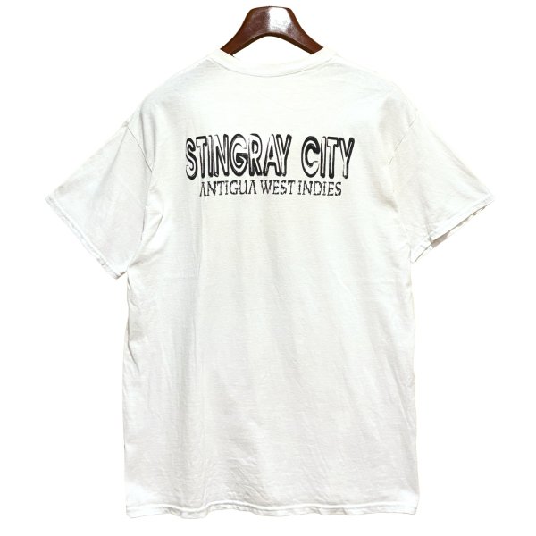 画像4: ビンテージ【GILDAN】【ギルダン】エイ【STINGRAY CITY】【白】【Tシャツ】【サイズL程度】 