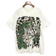 画像1: 【~90's】【ビンテージ】シングルステッチ【トラ】虎【猫】葉っぱ プリント【Ｔシャツ】【サイズXL程度】<br> (1)