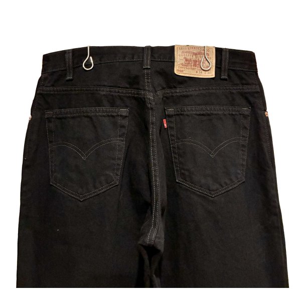 画像5: 90’ｓ USA製【ビンテージ】【LEVI'S】【リーバイス】560 ブラック 黒【テーパード】【デニムパンツ】【34Ｘ30】 