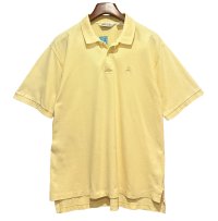 【USA製】【ビンテージ】【ブルックスブラザーズ】Brooks Brothers【黄色】無地 コットン【半袖ポロシャツ】【サイズL】 