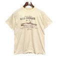 画像1: 【USA製】【ビンテージ】【XPRES KNITS】【USS RANGER】染み込みプリント【ベージュ】Tシャツ【サイズＬ】<br> (1)