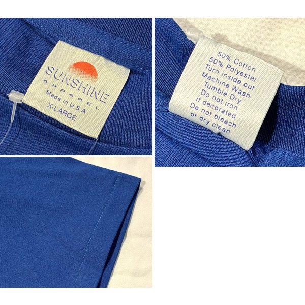 画像2: 90's【USA製】【ビンテージ】SUNSHINE【サンシャイン】太陽【青】【Ｔシャツ】【サイズXL】 