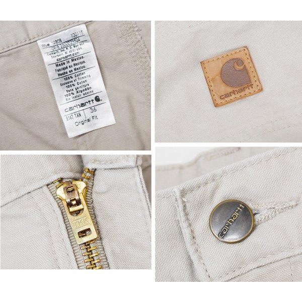 画像2: 【ビンテージ】【カーハート】【carhartt】ベージュ【ペインターパンツ】【ペインターショーツ】半ズボン【短パン】【W36】 